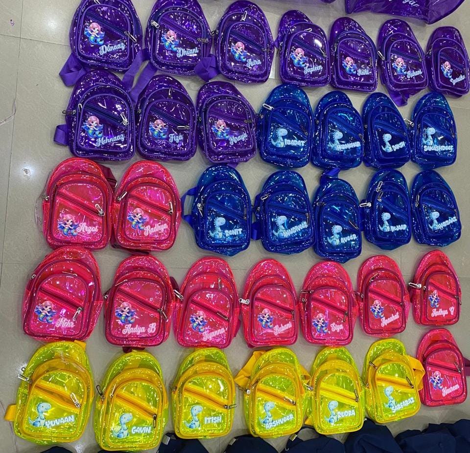 Personalised jelly backpacks 💖